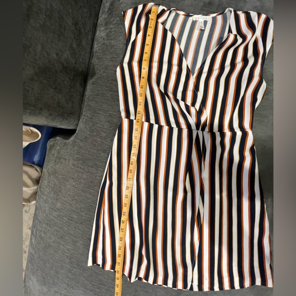 Leith Anthropologie Navy, Rust, and Ivory Sleeveless Dress- Size Medium - Picture 8 of 8